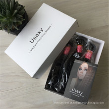 Personalização de luxo por atacado para extensão de cabelo humano Etiqueta de caixa de saco de logotipo personalizada etiqueta